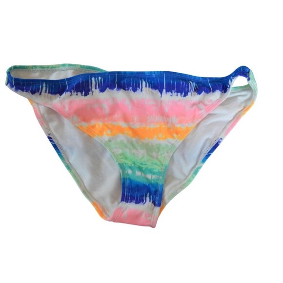 NWOT California Sunshine XL Sunset Tie Dye Bikini Bottoms Multicolor Blue Pink O - Picture 1 of 4